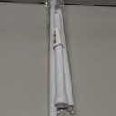 White Tension Curtain Rod for Windows 28 to 48 inch, Adjustable Expandable Pressure Spring Curtain Rod No Drilling, 7/8" Curtain Rod for Bedroom Doorway Closet Door