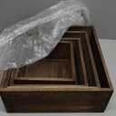 4 pieces wooden cake stands,antique brown cupcake stands for display,12 inches square wooden crates ,wood display risers for wedding,birthday party,Christmas,etc. (Antique Brown)