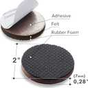 X-Protector Non Slip Furniture Pads for Hardwood Floors 32 PCS 2 - Round Anti Slip Furniture Pads - Self-Adhesive Rubber Furniture Pads Non Slip - Ideal Furniture Stoppers to Prevent Sliding!