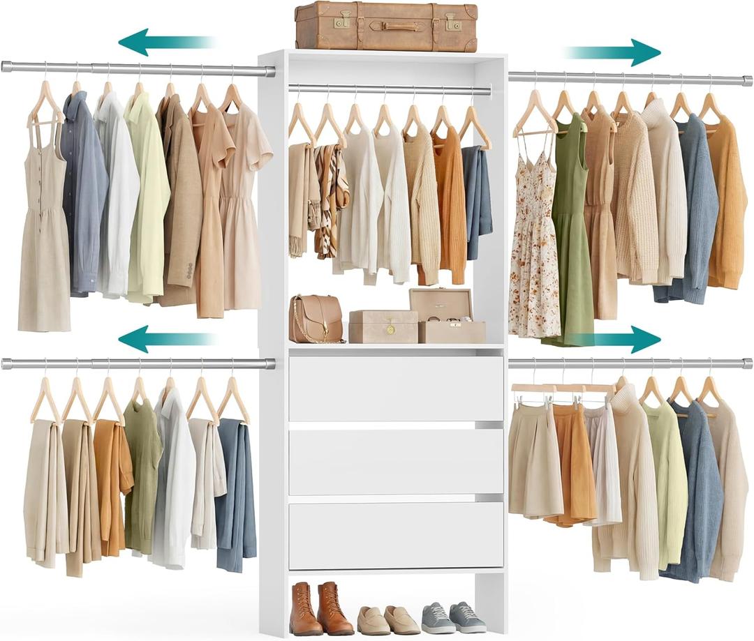SONGMICS Closet System, Customizable Walk-In Closet Organizer System