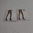 HUE Women's 2 Pack Sheer Tights Assorted Womens Tights Including Control Top, Fishnet, Lace, Toeless Pantyhose (3, Black)