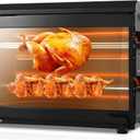 Electric Rotisserie Grill Indoor with Auto-Rotating Skewers, 31 QT Smoke-Free Rotisserie Oven with Timer for Brazilian Picanha BBQ, Churrasco, Black