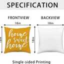Hexagram Geometric Yellow Pillow Covers 18x18, Boho Pillow Covers | Set of 4, Home Sweet Home, Outdoor, Farmhouse, Sofa, Living Room, Bedroom, Decor, No Insert