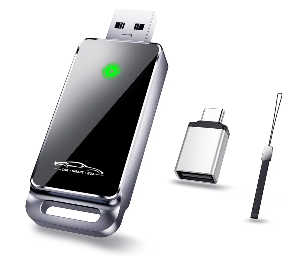 Wireless CarPlay Adapter 2024 Upgrade, Plug and Play, No Latency, Converts Factory Wired to Wireless, Compatible with iPhone 6+ and 2015+ Cars, Bluetooth 2.4GHz and Wi-Fi 2.4+5.8GHz