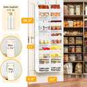 Over The Door Organizer 5 Tiers, Extra Large Behind Door Storage of 10 Compartments, 80 lbs Weight Capacity Hanging Storage Organizer with Clear Window Kids Toys, Shoes,Diapers, Room Storage, White
