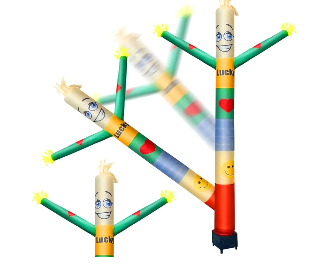 8 ft Inflatable Air Wacky Waving Tube Dancer with Blower for Valentines Days Decorations Blow Up Inflate Luky Heart for Daily Use Party Holiday Birthday & Christmas Yard Decor Oranments