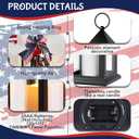 Patriotic Lanterns Decorative Indoor, 2 Pack Black Lantern with Timer Flameless Candle, 14" Battery Waterproof Outdoor Hanging 4th of July Lanterns for Porch, Patio, Patriotic Decorations
