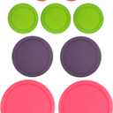 Replacement Lids for Pyrex Glass Food Storage Containers Round (2) 7202-PC 1 Cup Red (3) 7200-PC 2 Cup Green (2) 7201-PC 4 Cup Purple (2) 7402-PC 6/7 Cup Fuchsia