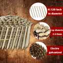 findmall 7200 Count Coil Roofing Nails 1-3/4-Inch x .120-Inch 15-Degree Round Head Wire Weld Collated Smooth Shank Electro Galvanized Coil Roofing Nails for Roofs Lathing and Sheathing Materials