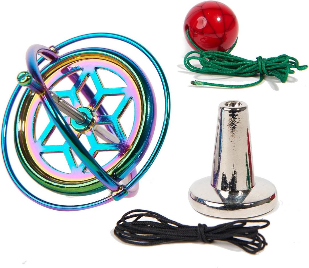 Joytech Precision Gyroscope Kill Time Metal Anti-Gravity Spinner Balance Toy Colorful JA05