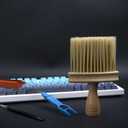 4 Pcs Computer Cleaning Tool Kit Keyboard Cleaning Wooden Anti-Static Soft Brush Set with Keycap Puller and Switch Gripper for Computer Keyboards, Laptop Keyboard Dust Cleaning