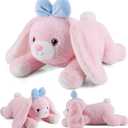 gnomantic Bunny Weighted Stuffed Animals - 28 Inch 5.0 Pounds Weighted Plushies Rabbit - Large Plush Bunny Stuffed Animals Pillow - Cute Plush Toys Gifts for Kids & Adults