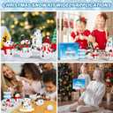 18 Pack Build a Snowman Kit, Snowman Kit DIY Winter Decorations Indoor, Christmas Snowman Crafts for Kids Bulk, Creative Kids Air Dry Clay Modeling Crafts Kit for Christmas Gifts Favor Supplies