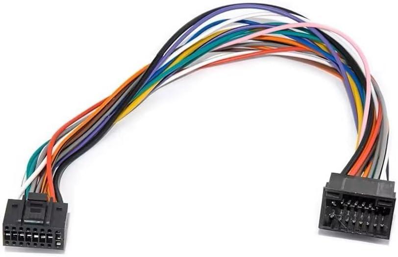 Android Navigation 16Pin Car Stereo Radio ISO Wire Harness Power Wire Extension Wire 60cm Cable for Android Player (1X)