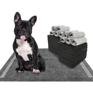 Dogcator Charcoal Dog Training Pads 100 Count, 22"x22" Puppy Pee Pads for Small Dogs, Activated Carbon Dog Pee Pads, Disposable Puppy Pads Pet Training Pads