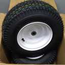 Rengue 16x6.50-8" Lawn Mower Tires and Wheel 3/4" Iron Bushing Wheelbarrow Tires 3" Offset Hub, 4 Ply with 661lbs Load Capacity Wheel Barrow Wheels, Craftsman Mower, Garden Lawn Tractors (2 Pack)