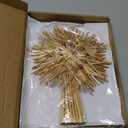 Christmas Straw Tree Topper Straw Star Ornaments 10'x 12' Scandinavian Snowflake Tree Topper Swedish Nordic Lightweight Deocr for Xmas Home Indoor Farm Decoration(Classic)