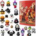 Halloween Advent Calendar 2025, 24 Day Halloween Countdown Calendar, Christmas Advent Calendar, Scary Halloween Doll Collectible Horror Figures Ideal Xmas Party Favors Gift for Kids