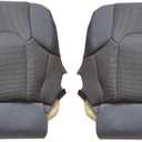 SecosAutoparts Left Front Driver and Passenger Side Bottom Replacement Cloth Seat Covers Gray Compatible with Nissan Frontier 2005 2006 2007 2008 2009 2010 2011 2012 2013 2014 2015 2016 2017 2018 2019