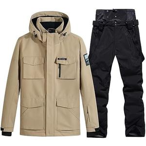 Men's Ski Jacket and Pants Set Waterproof Snowsuit Windproof Snow Suit Winter Outdoor Ski Suit Size M