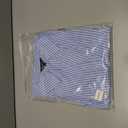 SUNNOW Women's Striped Twist Front Crop Button-Up Shirt Long Sleeve Casual Blouse Loose Fit Summer Tunic Top L