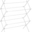 Honey-Can-Do Collapsible Laundry Drying Rack, Portable Clothes Rack, Space-Saving & Easy to Store Metal Garment Rack, Sturdy Clothes Dryer, Ideal for Small Spaces, Indoor & Outdoor Use, White