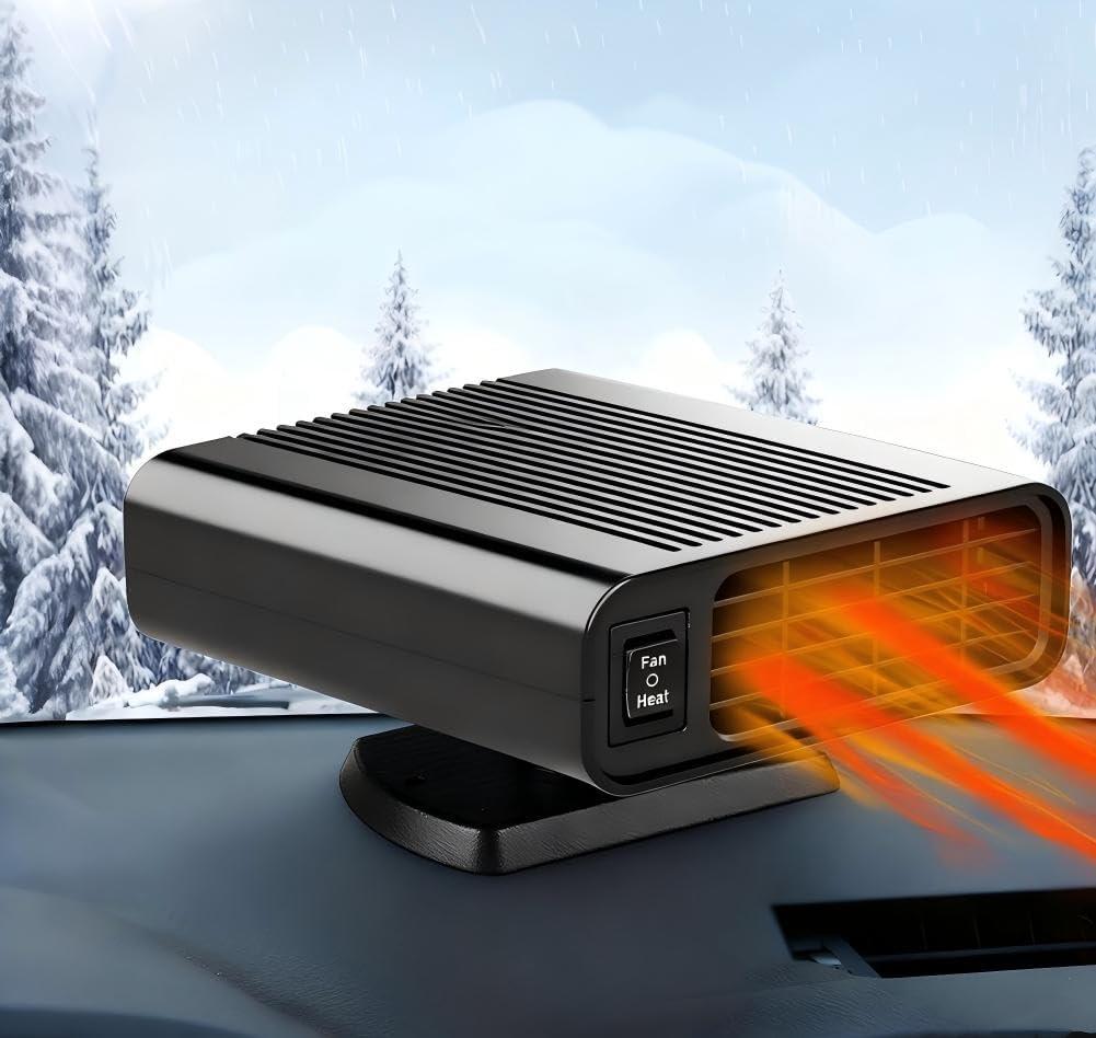 Car Heater-Car Heaters for Vehicle, 12V Car Heater that Plug in Cigarette Lighter, 150W 2 in 1 Fast Heating Defrost Defogger