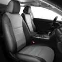 Seat Covers for Honda Civic Hatchback LX, EX, EXL, Sport, Touring, 2016-2021, Faux Leather Car Seats Cover Full Set Seatback Waterproof, Black Grey (60/40 Split Seatback)