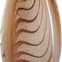 karyfine Oval Glass Pendant Lamp Shade Only Art Glass Light Covers for Kitchen Island Pendant Light Fixtures Replacement Shade for Mini Pendant Light (Brown Stripes)