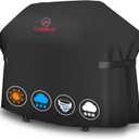 Comnova Grill Cover 75 Inch, 7109 BBQ Cover for Weber Summit 600 Series 6 Burner Grills, 600D Heavy Duty & Waterproof Barbeque Cover for Weber, Char-Broil, Monument, Brinkmann, Dyna-glo, and Nexgrill (Black)