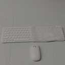 seenda Wireless Keyboard and Mouse, USB & Type C 2-in-1 Receiver, SK73-3 Full Size White Wireless Keyboard Mouse Combo, Compatible for Windows, MacBook Pro/Air, Laptop, Desktop, PC - White