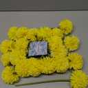 Kimura's Cabin 20pcs Fake Chrysanthemum Artificial Flowers Faux Silk Mums with Stem Balls Flowers for Vase Fillers Easter Home Table Floral Arrangements Wedding Party DIY Decoration(Yellow)