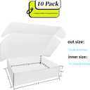 12x9x4 inches Small White Mailers Boxes Recyclable Corrugated Gift Box for Packaging Shipping Set of 10