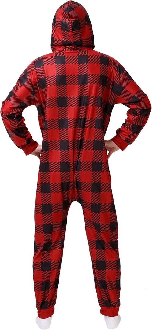 Alabama Crimson Tide NCAA Plaid One Piece Pajamas - Large