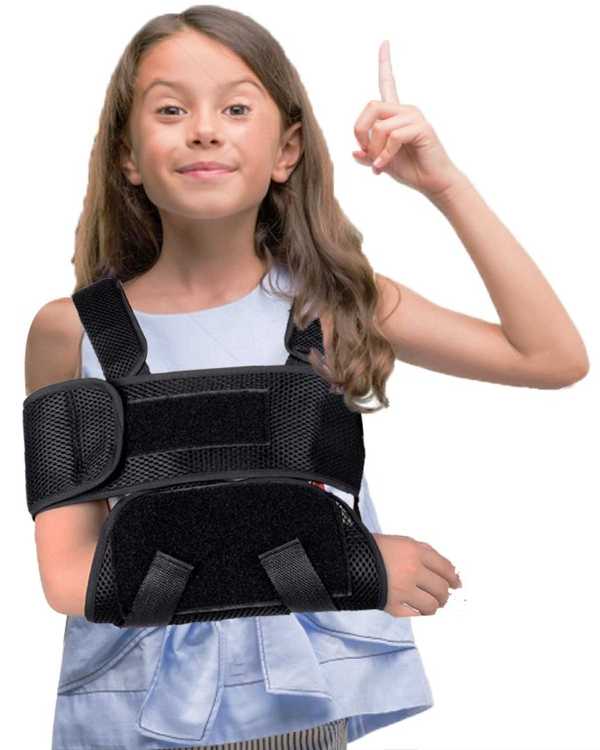 Kids Arm Sling, Medical, Breathable, Soft & Comfort, Adjustable, Children Pediatric Rotator Cuff, Elbow Support for Broken, Fractured Arm & Shoulder Injury, Immobilizer Band