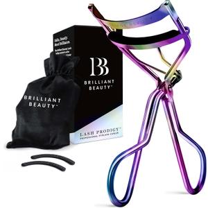 Eyelash Curler with Satin Bag & Refill Pads - Award Winning - No Pinching, Just Dramatically Curled Eyelashes for a Lash Lift in Seconds (Prism)