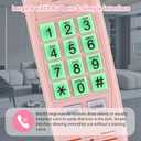 Pink Landline Phone Inspired by 90s Vintage Princess Phone with 110DB+ Loud Ringer, Retro Wall Phone No Power Required, Pink Corded Telephone for Kids/Seniors, Cute Novelty Landline Phones for Home
