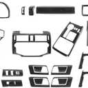 Voodonala for Toyota 4Runner 2010-2019 Center Console Dash Panel Kits Compatible with Toyota 4Runner 2010-2019(Carbon Fiber Black,28pcs)