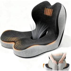 Car Seat Cushion for Long Driving, Office Chair Cushion, Truck Seat Cushion, Memory Foam Seat Cushion Increase Height by 3.94 Inch, Car Seat Cushion for Car, Sciatica & Tailbone Pain Relief