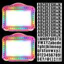Dunzoom 2 Pcs LED Bottle Service Sign 21.65x18.5" RGB Nightclub girl Sign