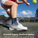Slim-Fit Ankle Brace for Sprained Ankle, Quick Lace Up Ankle Support for Women Men with 2 Auto-Shaped Pads, Air Fabric Cool Ankle Stabilizer for Injury Recover, Running,Sports, M(12-13)