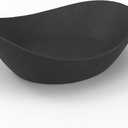 Concrete Fruit Bowl for Kitchen Counter  Large Decorative Bowls for Kitchen Decor, Dining Table, and Home Decor, Modern Centerpiece for Keys, Fruit, Candy, or Table Decor (Black, 10.6")