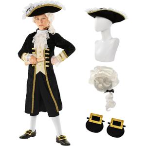 Morph Founding Fathers Costume Kids - Benjamin Franklin Kids Colonial Costume Boys - Colonial Day Costumes Boy (3-4 Years)