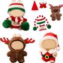 3 Pack Christmas Clothes for 17cm Doll (No Doll), Outfits for 15/17cm Dolls, Stylish Adorable Christmas Clothe Accessories