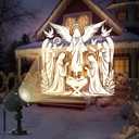 Treela Nativity Projector Lights Outdoor Indoor Dynamic Christmas Christian Decoration Outside LED Landscape Lamp for Holiday Halloween Garden Supplies