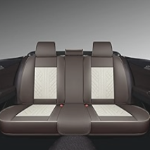 GXT Bench Seat Cover, Premium Faux Leather Bench Seat Covers for Trucks - Universal Fit for Most Sedans SUV Pick-up Truck, Durable for Long Lasting Protection(Coffee and White)