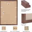 Puthiac 18x24 Solid Oak Wood Picture Frame, No Mat, Wall Display Only, Vertical or Horizontal, Plexi Front, 1 Pack, Walnut