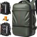 IKYWT Vacuum Seal Backpack Travel with Ultra-Power Pump, 80L Expandable Travel Backpack with Vacuum System w/TSA Lock (Green)