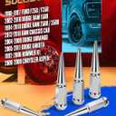 9/16-18 Spike Lug Nuts for 1994-2011 Dodge Ram 2500 3500, 2002-2010 Ram 1500, 1988-1997 Ford F250 F350, 2004-2009 Durango, 32PCS Spiked Lug Nuts 9/16-18 Chrome with Socket Key for Aftermarket Wheel