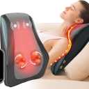 Snailax Back Massager with Heat for Lower Back & Neck Pain Relief, Deep Tissue Shiatsu Massage Pillow with Fixed 3D Kneading Nodes for Back Neck, Chair Massager as Gift for Mom & Dad Women & Men